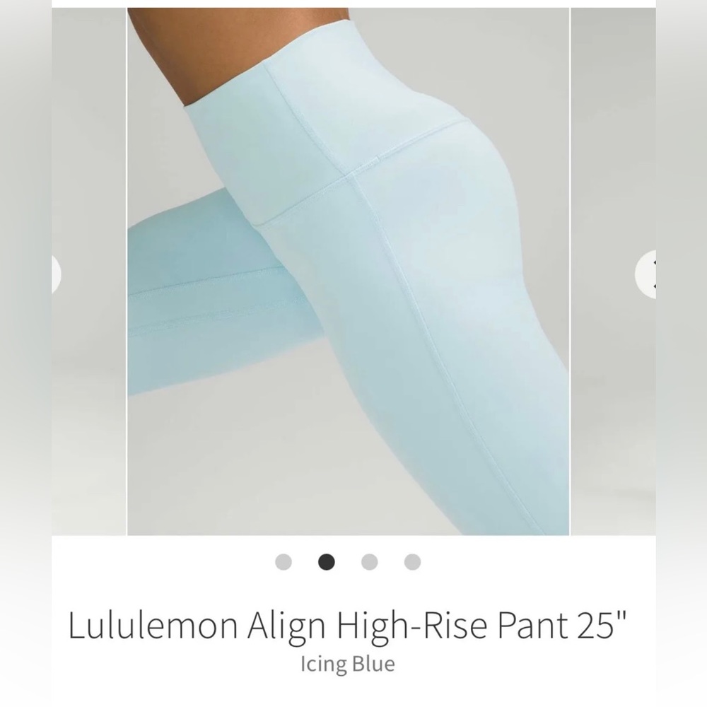 Lululemon align leggings size 8 icing blue